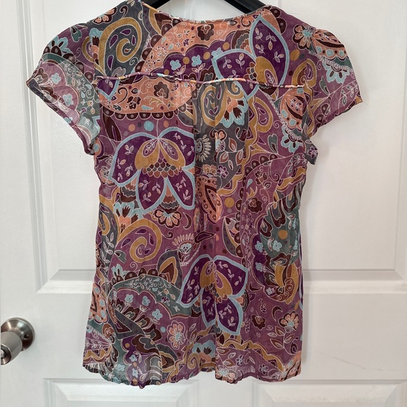 Pink Short Sleeves Bohemian Scrolls Smocked
Top Size 12 - Picture 6 of 8